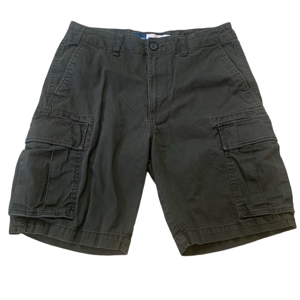 💜 Men’s Old Navy Built-In Flex Lived-In Straight Cargo Shorts- Size 33 Dark Gray